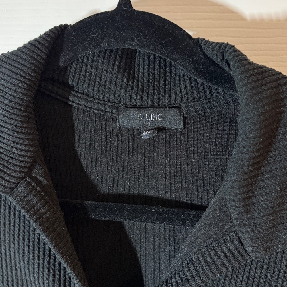 Studio Black Ribbed Knit Top - Picture 2 of 3
